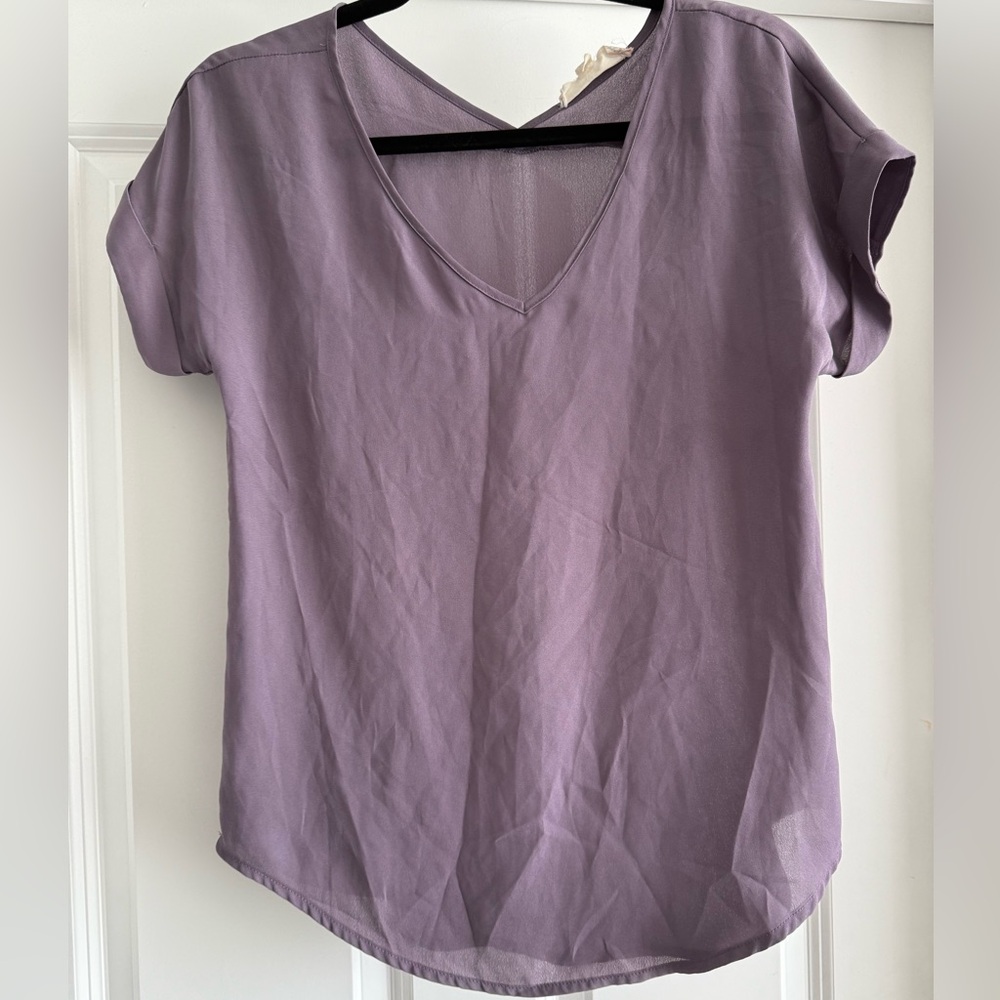 Pink Rose V-Neck Top